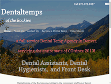 Tablet Screenshot of dentaltempsoftherockies.com